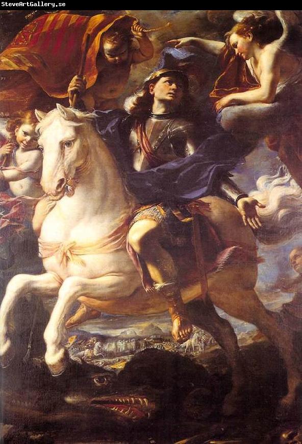 PRETI, Mattia St. George on Horseback af